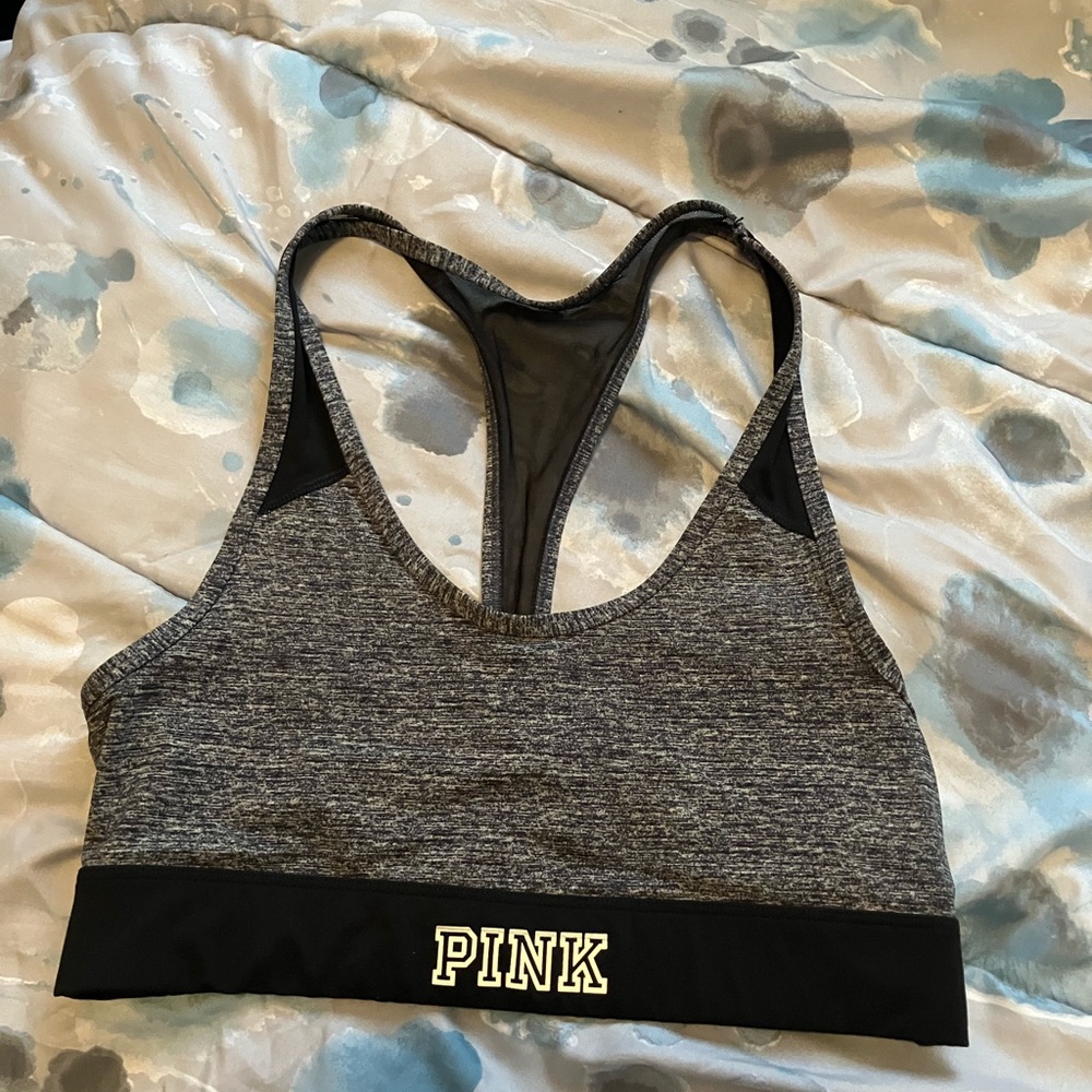 PINK Victoria's Secret Women's Gray Sports Bra